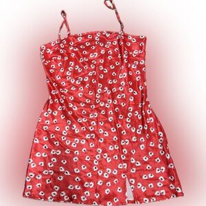 Polly Red Floral Mini Dress Size 10
